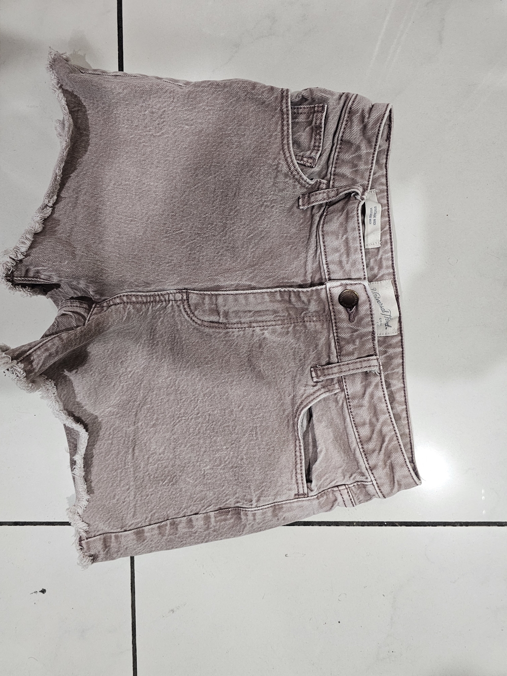 Universal Thread Girls' Washed Mauve Frayed Denim Shorts